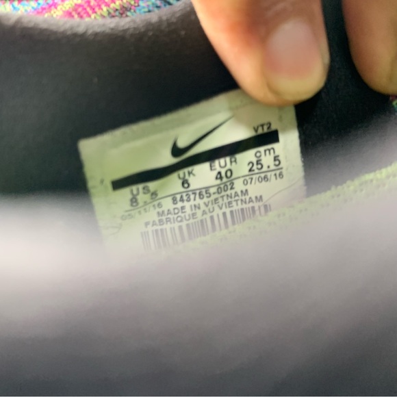 Nike Men’s size 7 Lunarepic low flyknit Fire Pink multicolor running sneakers og - Picture 5 of 11